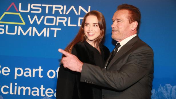 Christina Maria Aurelia mit ihrem Vater Arnold Schwarzenegger