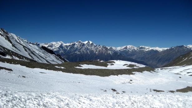 Der Thorung La Berg im Annapurna-Gebiet