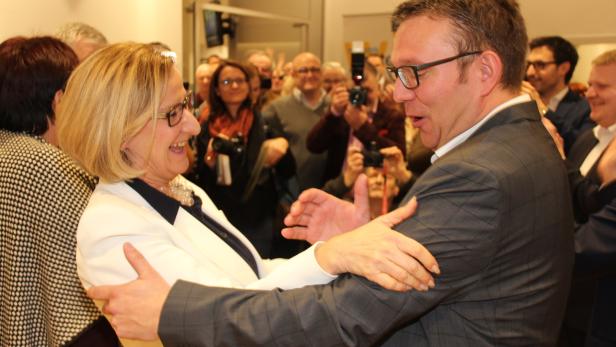Nach der gewonnenen Gemeinderatswahl im Jänner 2020 stellte sich Landesparteichefin und LH Johanna Mikl-Leitner als Gratulantin bei Christian Haberhauer ein