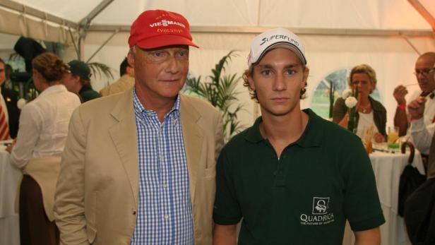 Niki Lauda mit seinem Sohn Mathias