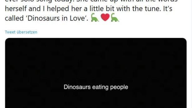 "Dinosaurs in love": Selbstgedichtetes Lied macht Dreijährige berühmt