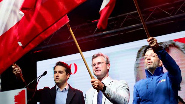 Freedom Party's rally ahead of Austria's parliamentary election in Vienna