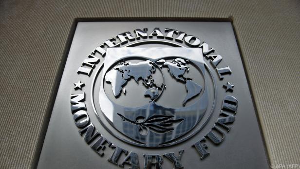 Logo in der IWF-Zentrale in Washington