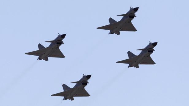 File photo of Jian-10 fighter jets of China Air Fo