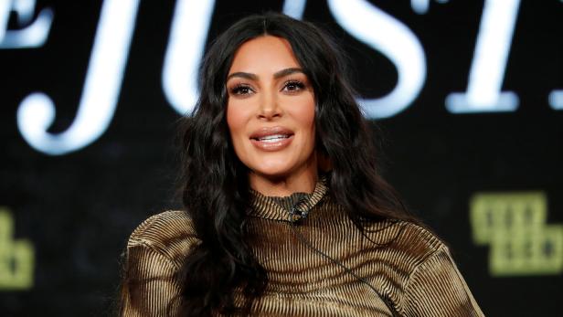 Television personality Kardashian attends a panel for the documentary "Kim Kardashian West: The Justice Project" during the Winter TCA (Television Critics Association) Press Tour in Pasadena