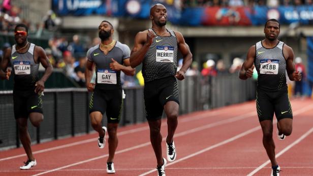 SPO-RUN-2016-U.S.-OLYMPIC-TRACK-&-FIELD-TEAM-TRIAL LaShawn Merritt (Mi.) verbesserte die von ihm im April aufgestellte Jahresbestmarke.