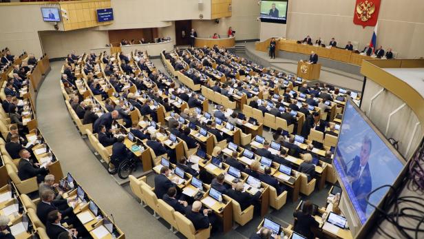 Die Duma, das Parlament in Moskau.