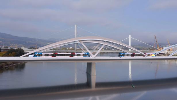 Unter anderem sollen die neuen Linzer Stadtbahnen über die neue Eisenbahnbrücke, die sich gerade im Bau befindet, fahren.