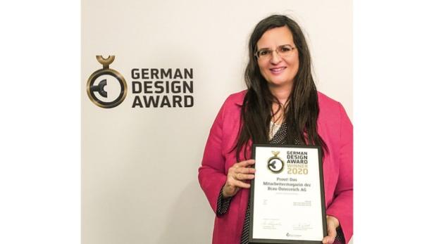 Gabriela Maria Straka, Leitung Unternehmenskommunikation &amp; CSR der Brau Union Österreich, nahm die Auszeichnung entgegen.