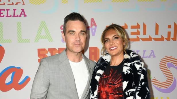 Robbie Williams mit seiner Frau Ayda