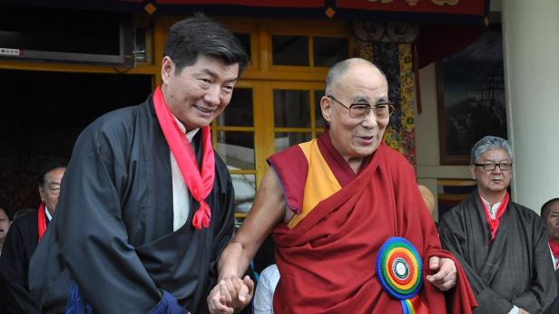 Lobsang Sangay und der Dalai Lama