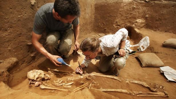 ISRAEL-ARCHAEOLOGY-PHILISTINES-BIBLE Grabungen in Aschkelon.