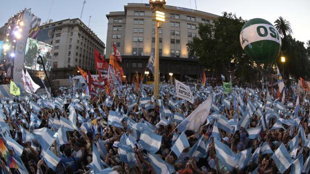 Buenos Aires am 10. Dezember 2019, während der Inaugurationsfeier von Präsident Alberto Fernandez und Vize-Präsidentin Cristina Fernandez de Kirchner
