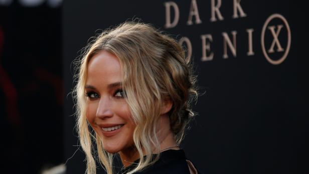 Actor Jennifer Lawrence poses at the premiere for the film "Dark Phoenix" in Los Angeles