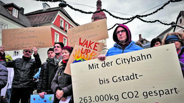 Waidhofener Klimaprotest hat Verkürzung der Citybahn zu einem Hauptthema auserkoren