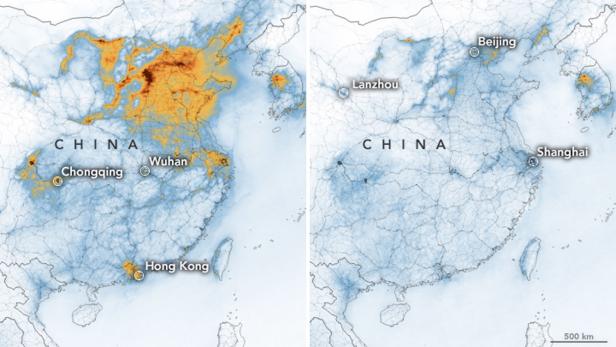 Coronavirus: Luftqualität in China drastisch verbessert