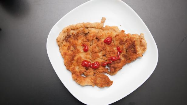 Schnitzel on a plate