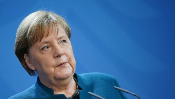 Merkel in Berlin, kurz bevor sie von der Quarantäne-Empfehlung erfuhr.