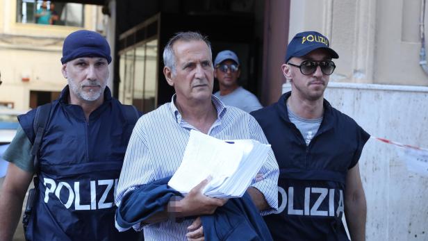 Giovanni Buscemi, ein Boss der Cosa Nostra bei seiner Verhaftung 2019