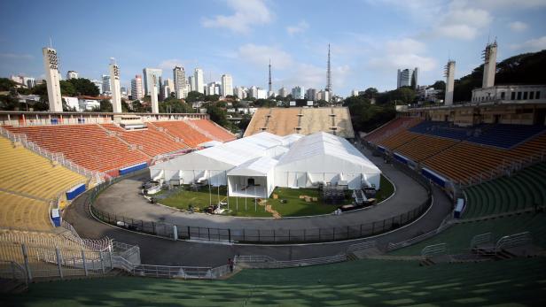 Das Stadion als Corona-Lazarett: In Brasilien wird umgebaut