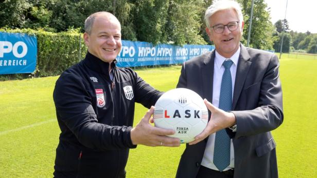 LASK-Präsident Gruber (links)