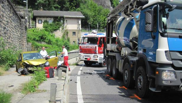 Die Unfallstelle auf der B145 beim Traunsee.
