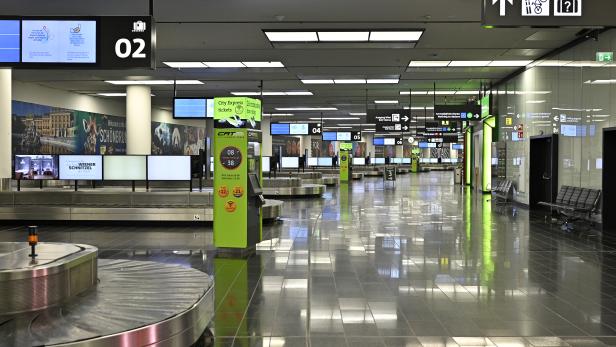 Der Flughafen Wien verzeichnet derzeit einen Passagierrückgang von 98 Prozent.