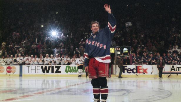 Wayne Gretzky bei seinem tränenreichen Abschied