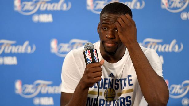 Draymond Green bei einer Pressekonferenz während der NBA-Finals.