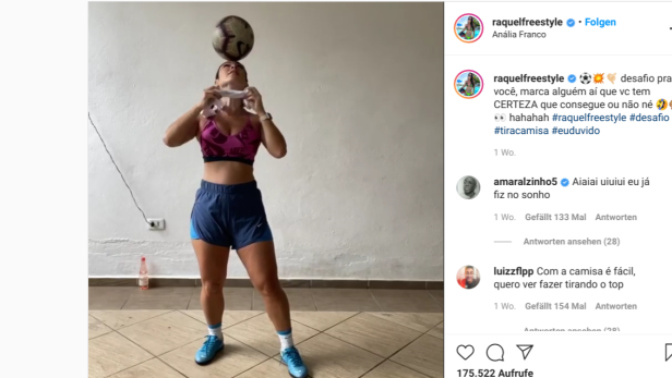 Strip Shirt Challenge: Eine Brasilianerin fordert Kicker heraus
