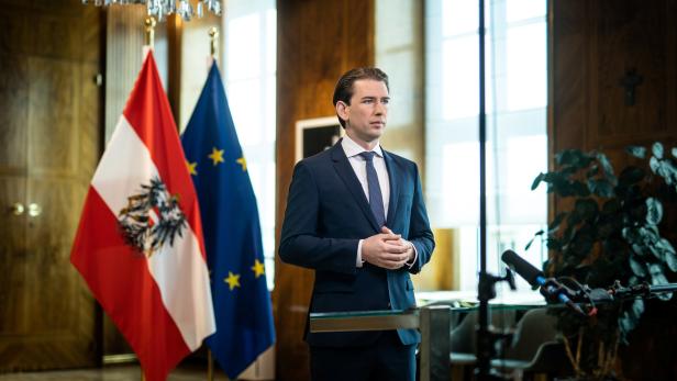 Austrian Chancellor Kurz delivers a speech in Vienna