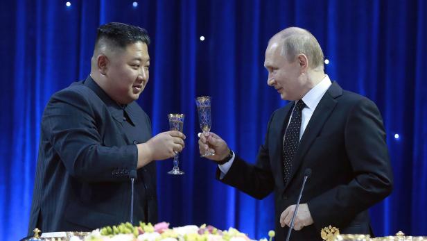 Nordkoreas Diktator Kim Jong-un und Russlands Präsident Wladimir Putin