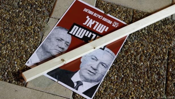 Schon im Vorhinein gab es Demos gegen Regierungsduo Gantz-Netanyahu
