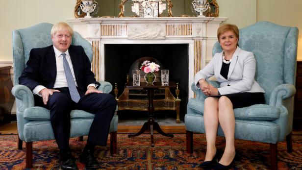 Eisige Stimmung: Johnson beim Treffen mit Nicola Sturgeon