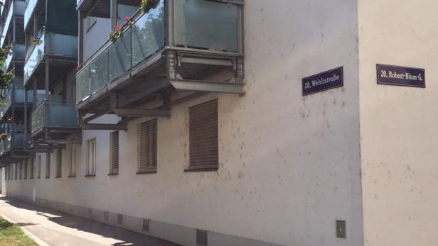 Ein Wohnhaus in der Wehlistraße und der Robert-Blum-Gasse im 20. Bezirk in Wien.