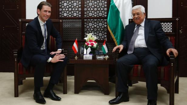Außeminister Sebastian Kurz traf Palästinenser-Führer Mahmoud Abbas.