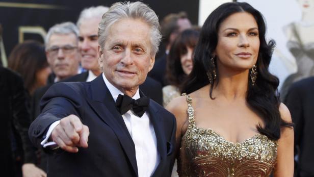 Actor Michael Douglas and his wife, actress Cather