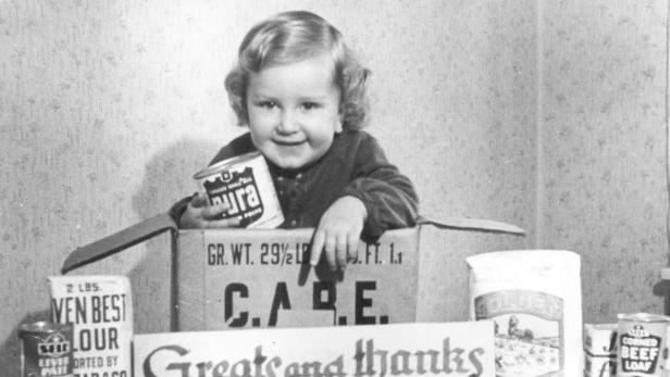 Die ersten Care-Pakete enthielten unter anderem Kaffee, Zucker und Trockenmilch.