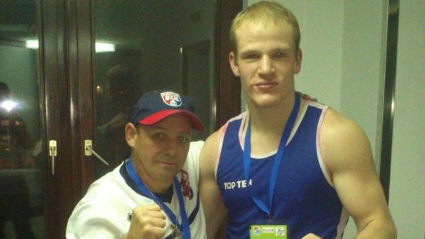 Aleksandar Mraovic mit seinem Trainer Johann Senfter