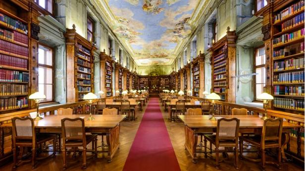 Der Augustinerlesesaal in der Österreichischen Nationalbibliothek.