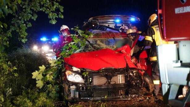 Mit Pkw gegen Baum: Autolenker schwer verletzt