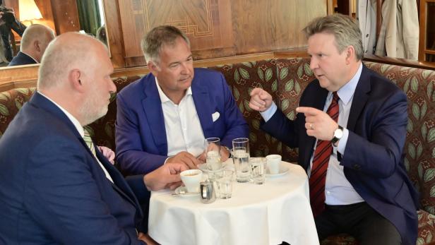 Am Samstag traf sich Michael Ludwig mit Wirtschaftskammer-Chef Ruck und Cafétier Querfeld