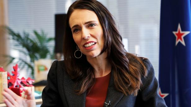 FILE PHOTO: New Zealand's Prime Minister Jacinda Ardern speaks during an interview with Reuters in Wellington
