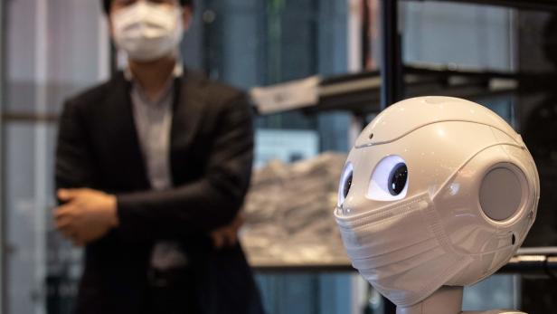 Grüß-Roboter wie in Japan kommen in Europa eher selten zum Einsatz