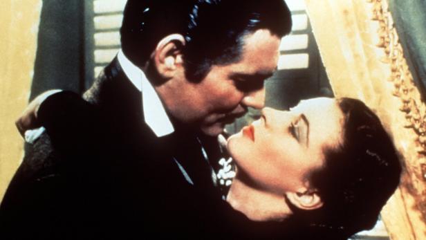Clark Gable und Vivien Leigh in einer Szene aus „Vom Winde verweht“.