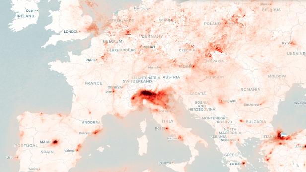 Neue Karte der ESA zeigt weltweite Luftverschmutzung