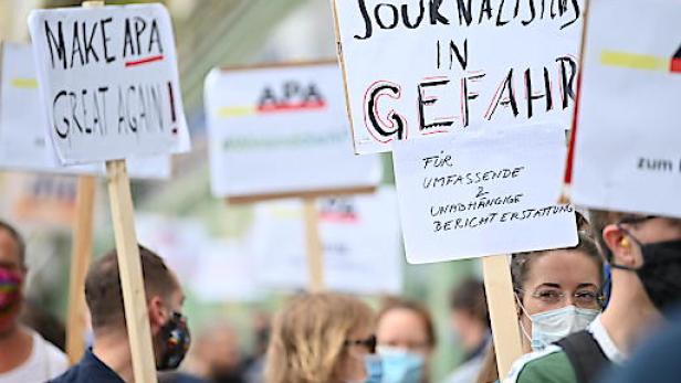 APA-Belegschaft protestierte öffentlich gegen Personalabbau