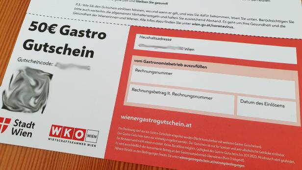 Wien: Schon 68.000 Gastro-Gutscheine eingelöst