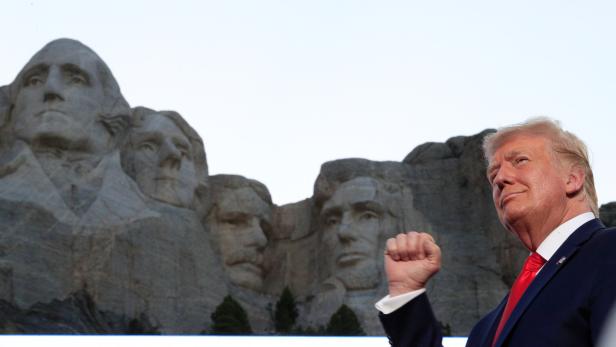 US-Präsident Donald Trump bei seiner Wahlkampfveranstaltung am Mount Rushmore