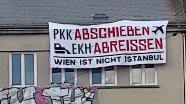 Rechtsextremisten für Banner auf Ernst-Kirchweger-Haus verantwortlich